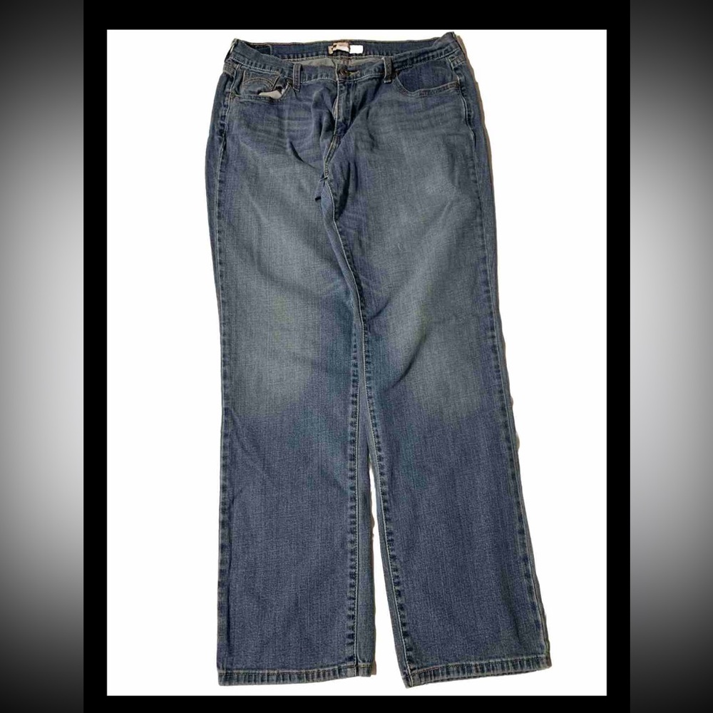 Levis 505 Jeans Womens 14L Blue 32x34 Blue Straight Denim Distress Long Inseam